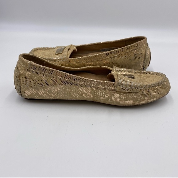 Vionic Sydney Gold Snake Print Orthaheel Loafers Women's Size 7 - Picture 6 of 14